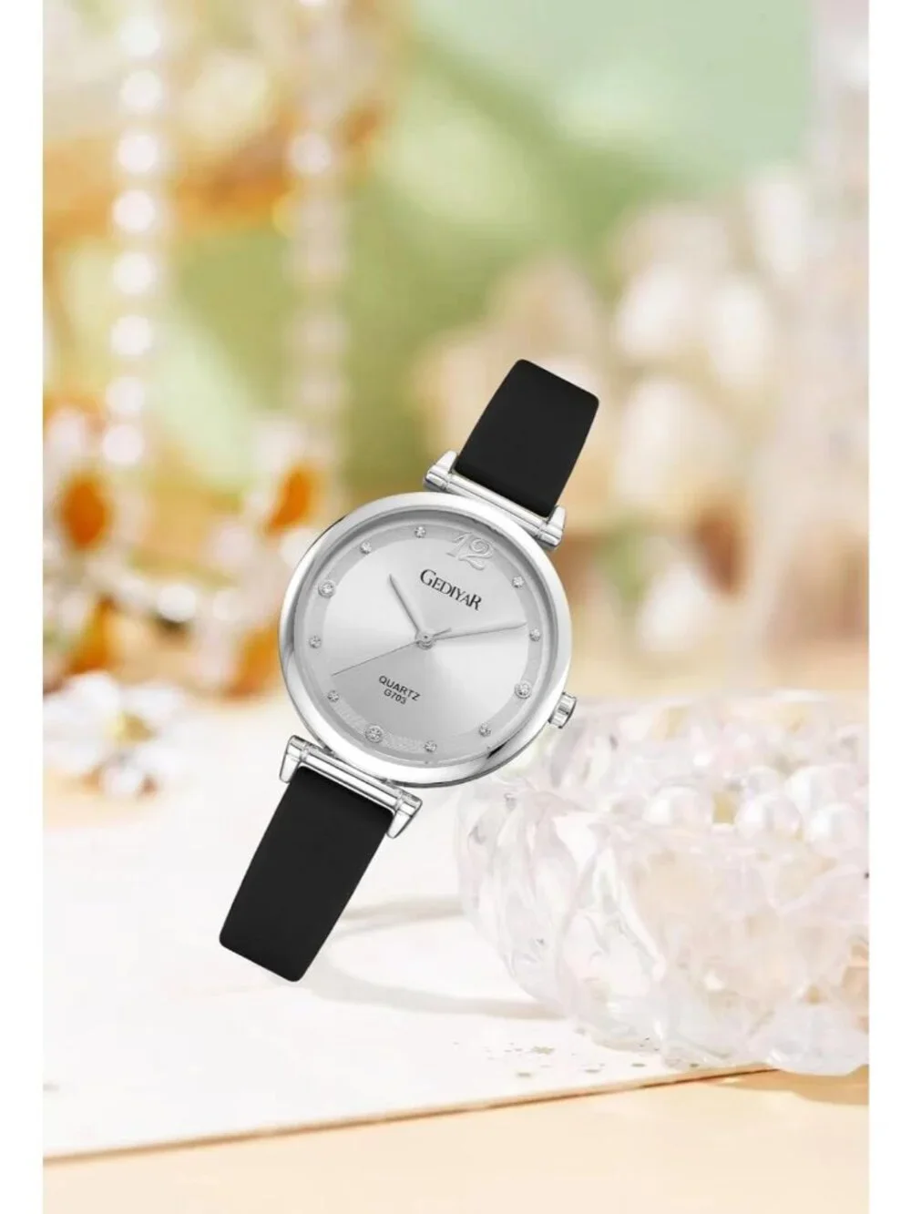 Women's Black Silicone Band Nurse Medical Professional Waterproof Wrist Watch